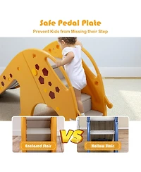 3 in 1 Kids Climber Slide Play Set with Basketball Hoop