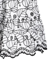 Rare Editions Toddler and Little Girls Enlarged Leaf Eyelet Dress