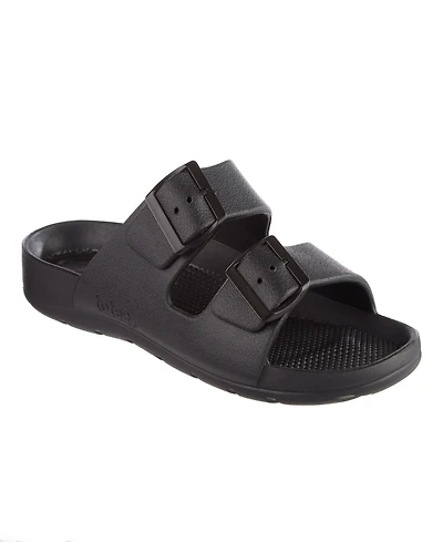 Totes Men's Double Buckle Adjustable Slides