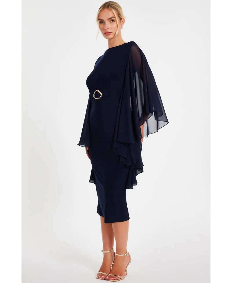 Quiz Women's Chiffon Frill Midi Dress