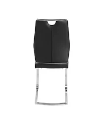 Set of Two Faux Leather Cantilever Chairs for Modern Home and Office Seating