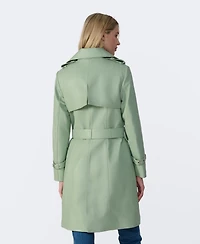 Furniq Uk Women's Leather Trench Coat, Created for Macy's
