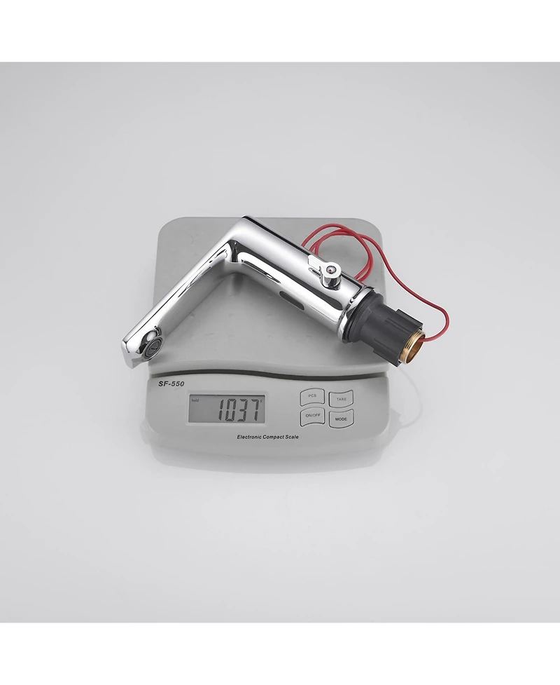 Automatic Sensor Touchless Single Hole Bathroom Sink Faucet With Temperature Mixing Valve In