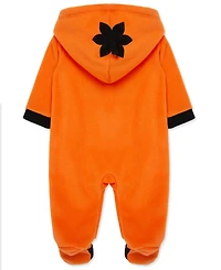 Little Me Baby Pumpkin Fleece Footed Coverall