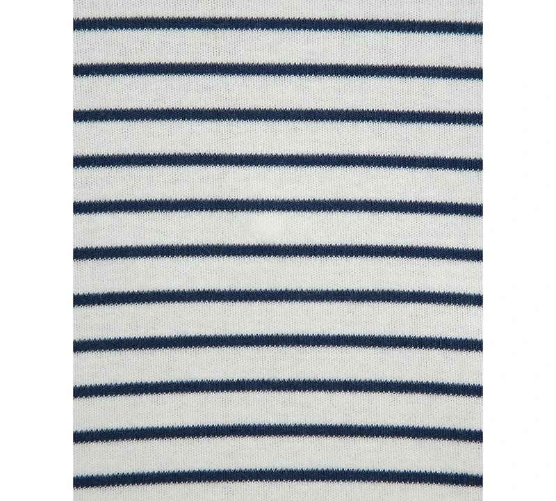 Little Me Baby Boys Striped T-Shirt & Safari Woven Denim Overall, 2 Piece Set