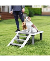 PawHut Wooden Dog Training Platform, Pet Training Place Board,