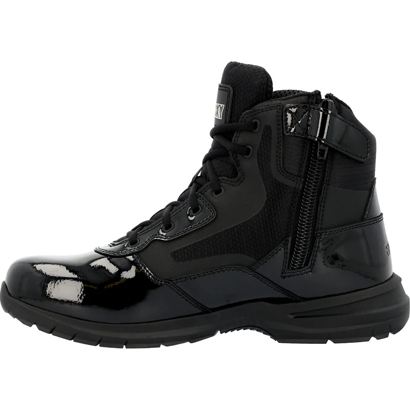 Rocky Men's Cadet 6" Black Side Zip Public Service Boot