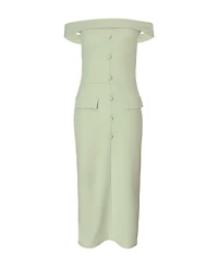Quiz Women's Scuba Crepe Button Front Maxi Dress
