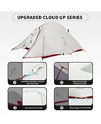 Naturehike 2 Person Tent Lightweight Backpacking Tent with Footprint - Free Standing Ultralight Camping Hiking Backpack Tents