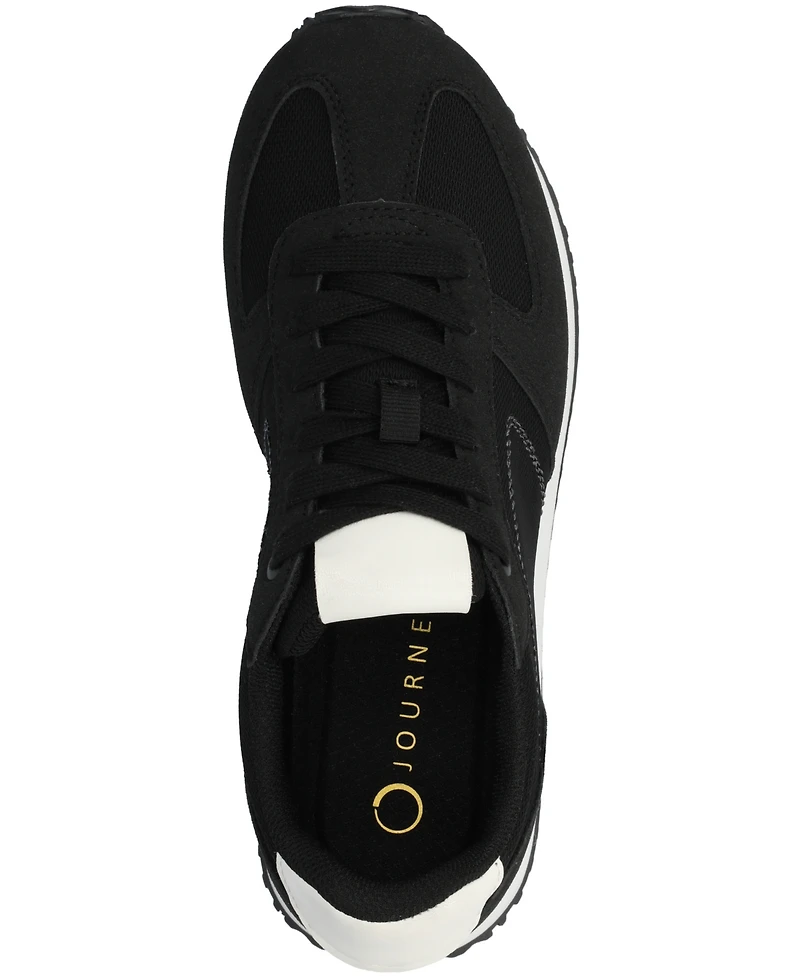 Journee Collection Women's Flow Lace Up Jogger Sneakers