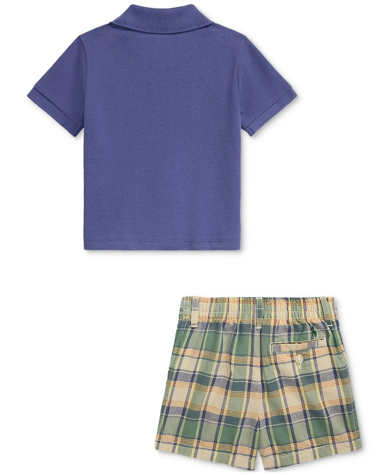Polo Ralph Lauren Baby Boys Shirt & Madras Shorts Set