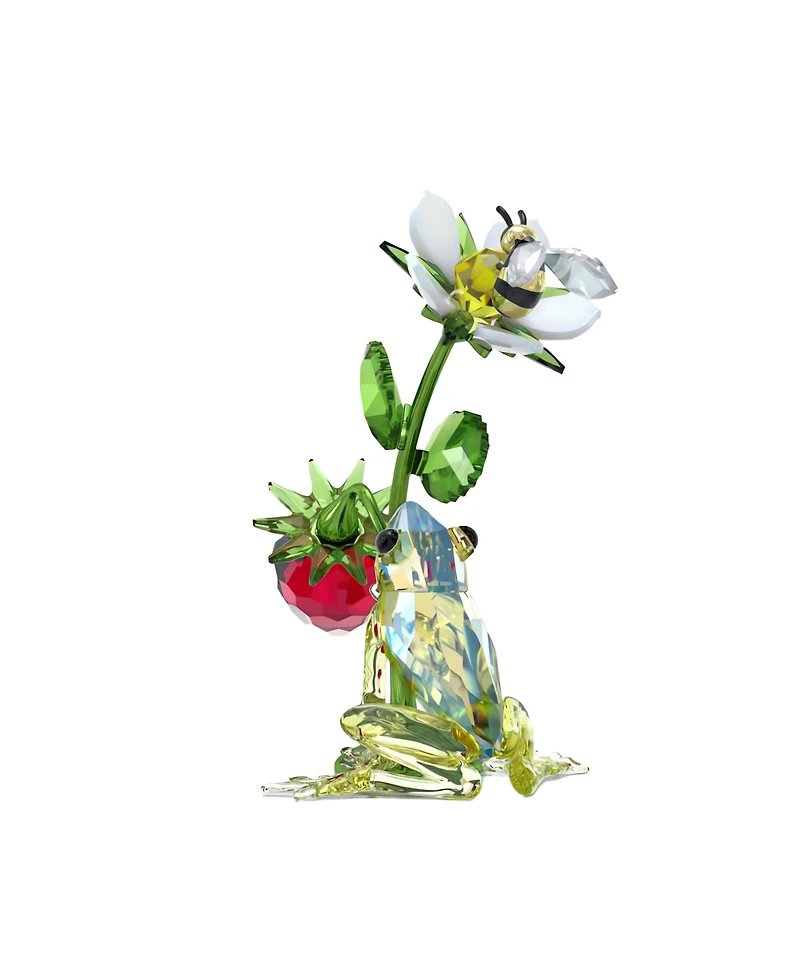 Swarovski Idyllia Frog, Bee and Strawberry Figurine