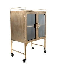 Creative Co-op 16.1" Metal Vintage Bar Cabinet