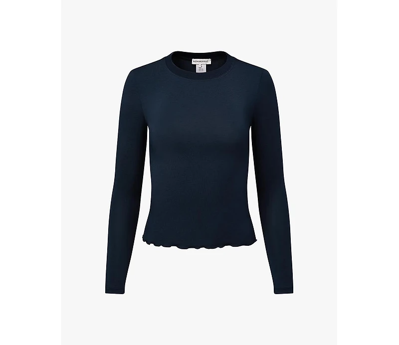 WeWoreWhat Women's Long Sleeve Crewneck Top