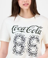 Love Tribe Juniors' Coca-Cola Leopard 86 Graphic T-Shirt