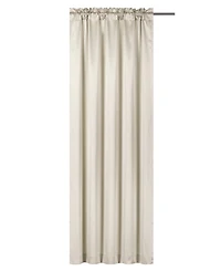 Kate Aurora 1 Piece Beige Regency Lux Rod Pocket Semi Sheer Window Curtain Panel