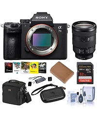 Sony Alpha a7 Iii Mirrorless Camera with Fe 24-105mm f/4 G Oss Lens, Black, Bundle with Shoulder Bag, 32GB Memory Card, Cleaning Kit, Otg Card Reader,