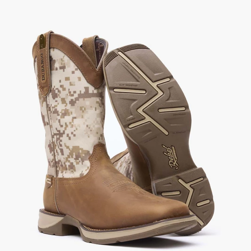 Durango Men's Rebel by Desert Camo Pull-on Western Boot