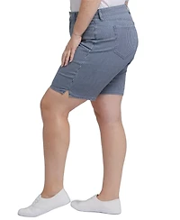 Nydj Plus Ella Denim Shorts with Side Slits