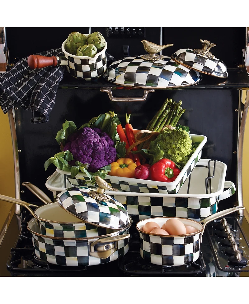 MacKenzie-Childs Courtly Check Roasting Pan with Rack