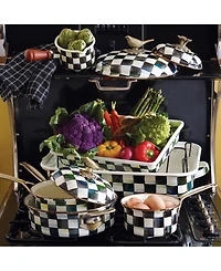 MacKenzie-Childs Courtly Check Roasting Pan with Rack