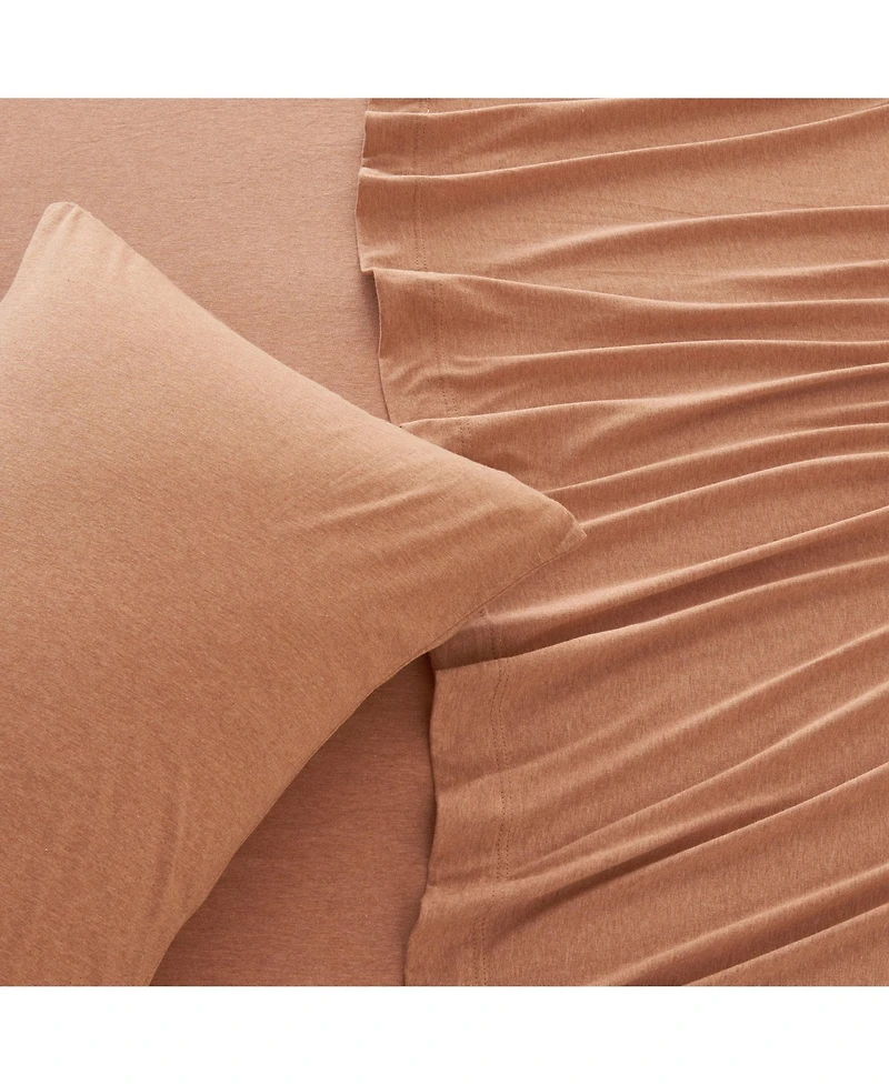 Linery & Co. Heathered Melange Cotton Jersey Knit Sheet Set