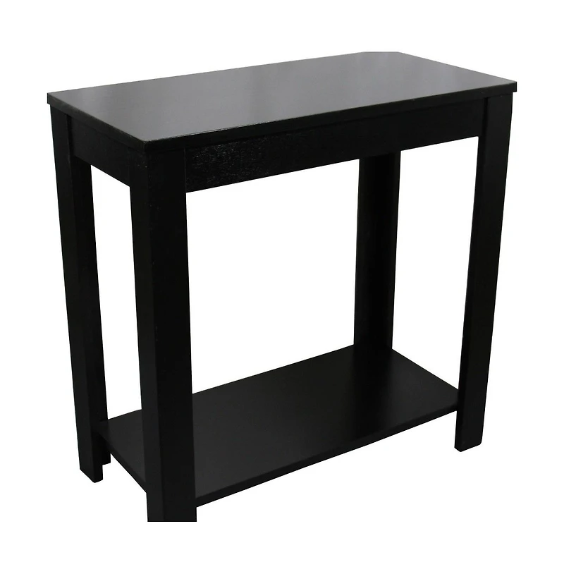 End Table with Shelf for Living Room or Bedroom Storage and Display