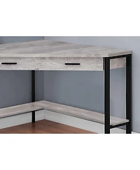 Corner Computer Desk 42" Sturdy Wood and Metal Frame for Home or Office Use
