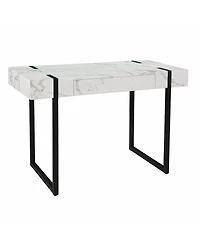 45" White and Black Writing Desk