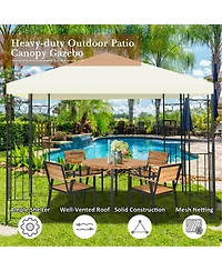 10 x 10 Feet Patio Gazebo Canopy Tent Garden Shelter