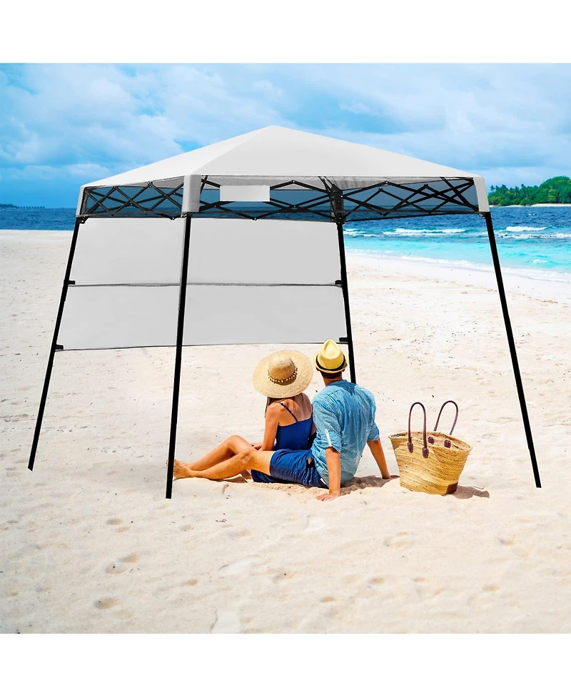 7 x 7 Feet Pop-up Canopy Tent with Carry Bag and 4 Stakes