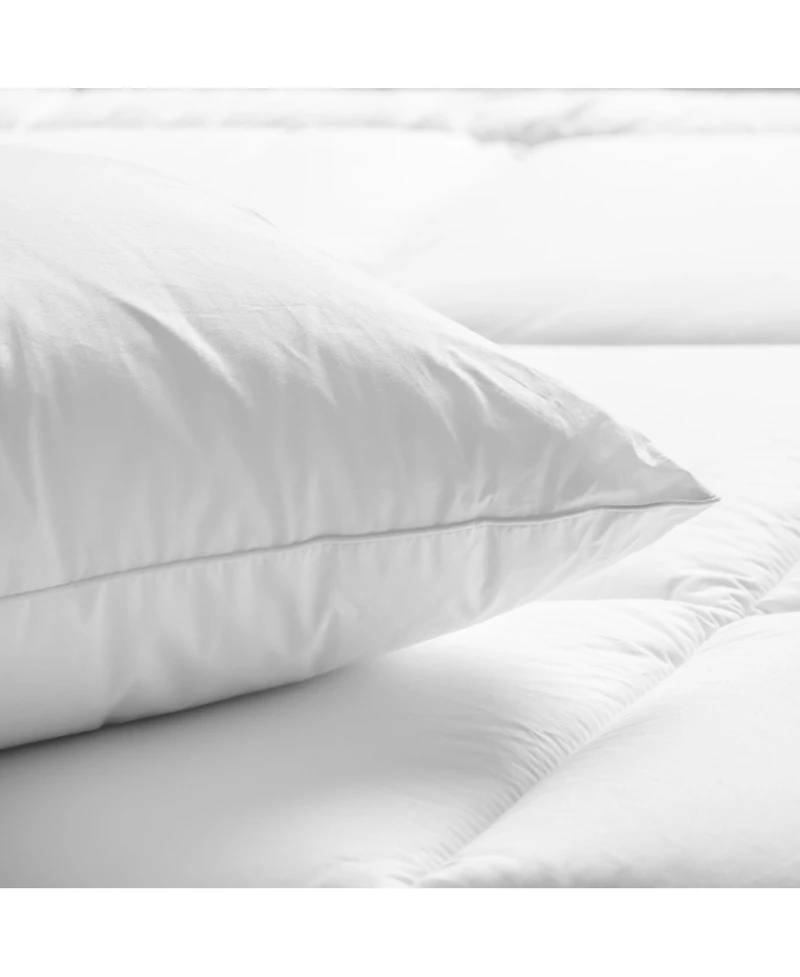 Firm 700 Fill Power Luxury White Duck Down Bed Pillow - King