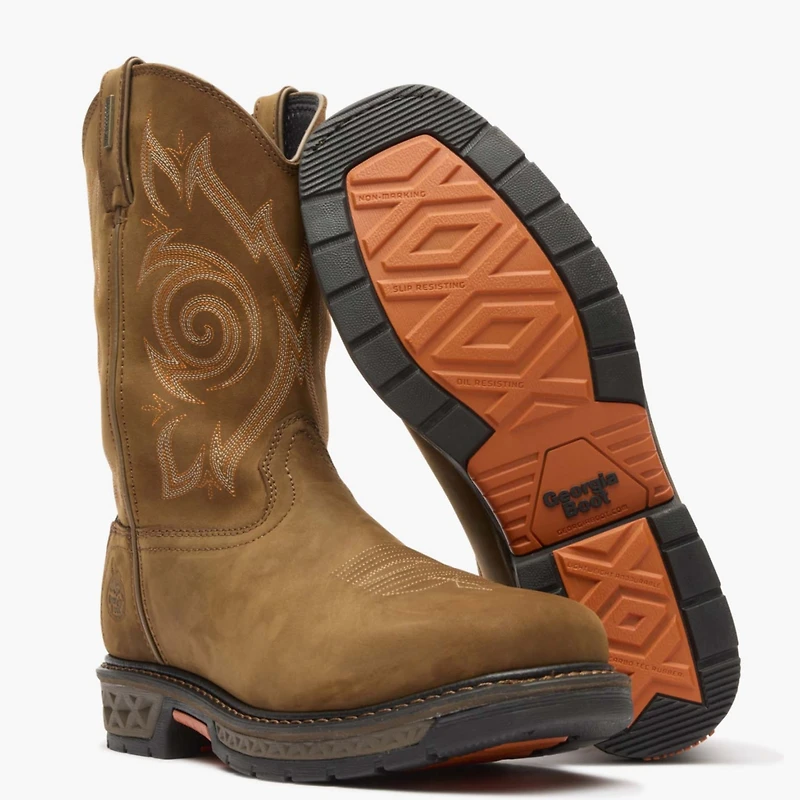 Georgia Boot Men's Carbo-Tec Lt Steel Toe Waterproof Pull On Work