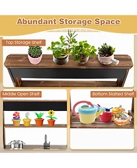 Outdoor Mud Kitchen for Kids with Rotatable Faucet and Removable Sink