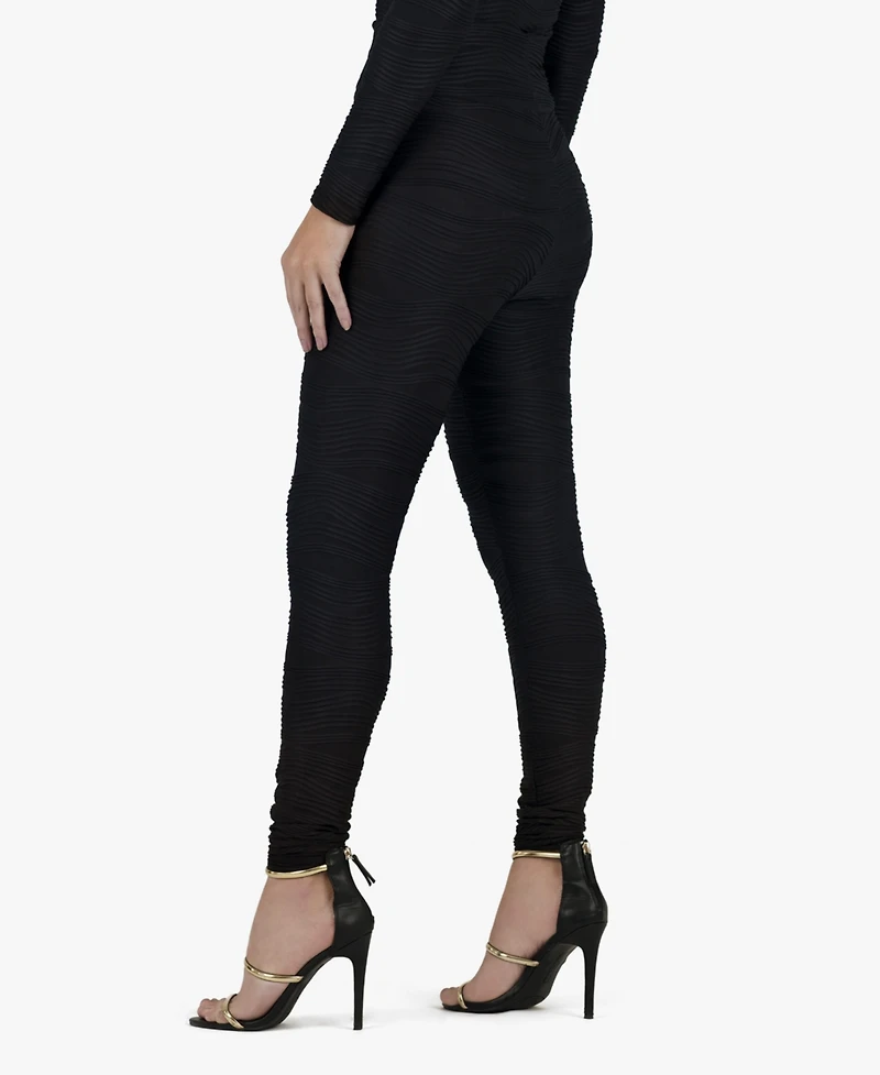 Terese Sydonna Women's Black High-Waist Sculpting Knit Pant