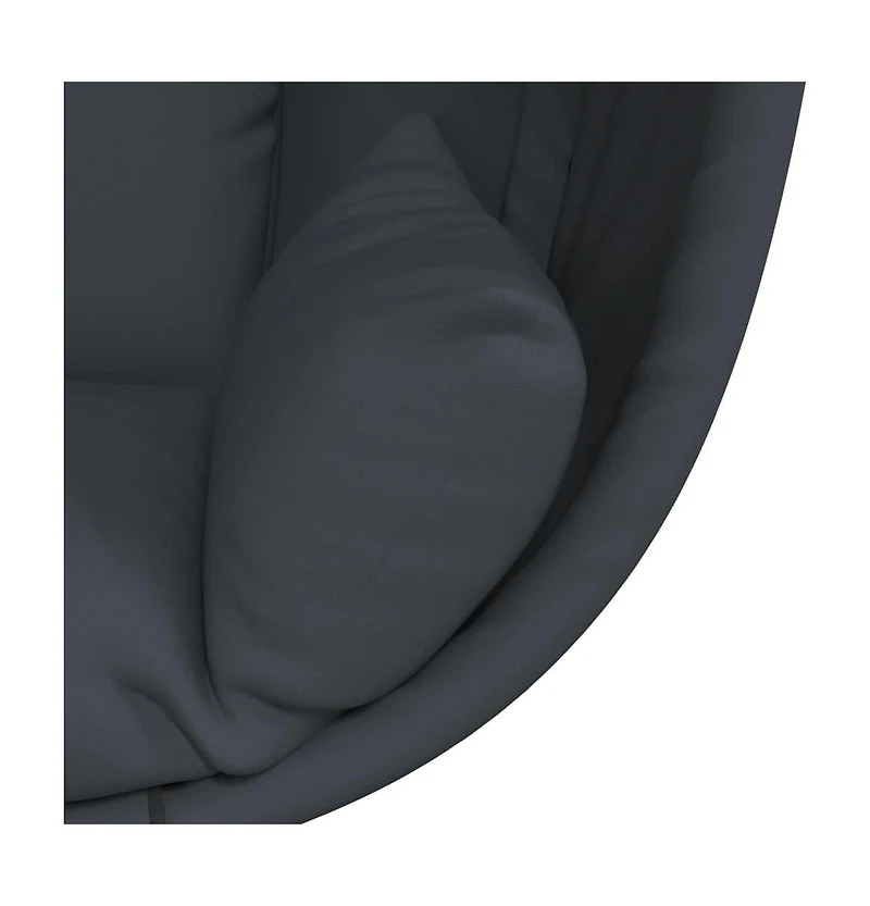 Hanging Egg Chair with Stand Anthracite Fabric and Steel