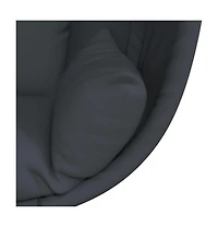 Hanging Egg Chair with Stand Anthracite Fabric and Steel