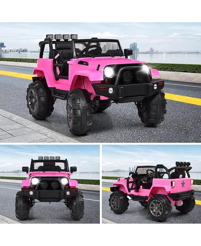12V Electric Ride On Truck with Parental Remote Control and Led Lights