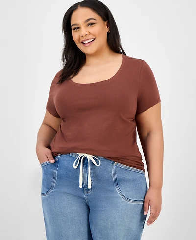Aveto Trendy Plus Scoop-Neck T-Shirt