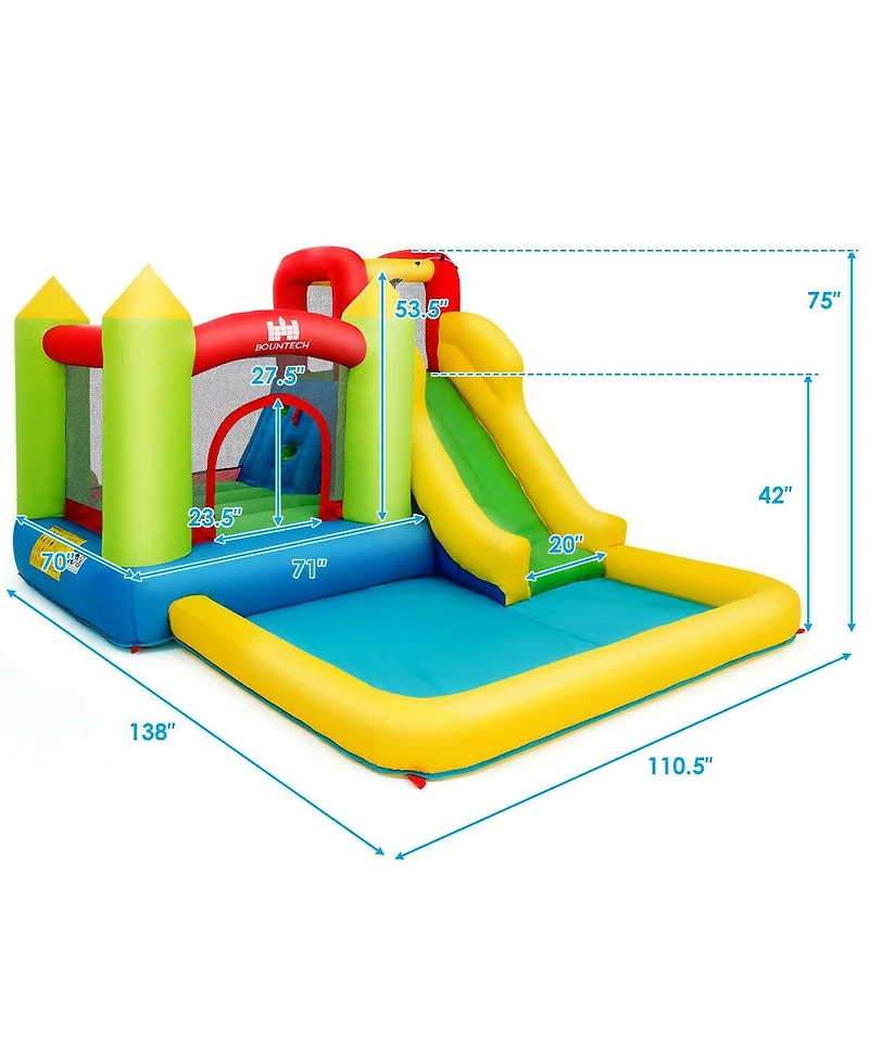 Inflatable Bounce House Water Slide Jump Bouncer Without Blower