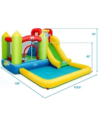 Inflatable Bounce House Water Slide Jump Bouncer Without Blower