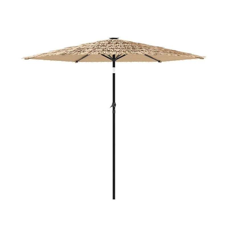 Garden Parasol with Steel Pole Brown 105.5"x105.5"x89"