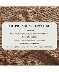 Linery & Co. Quick-Drying Cotton Diamond Waffle Textured 2-Piece Bath Sheet Set