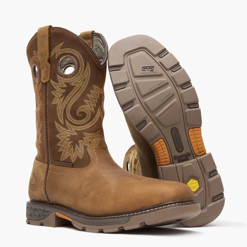 Georgia Boot Men's Carbo-Tec Flx Alloy Toe Waterproof Pull-on Work Boot