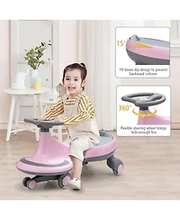 Wiggle Car Ride-on Toy with Flashing Wheels