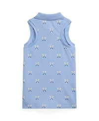 Polo Ralph Lauren Big Girls Tennis Print Mesh Sleeveless Shirt