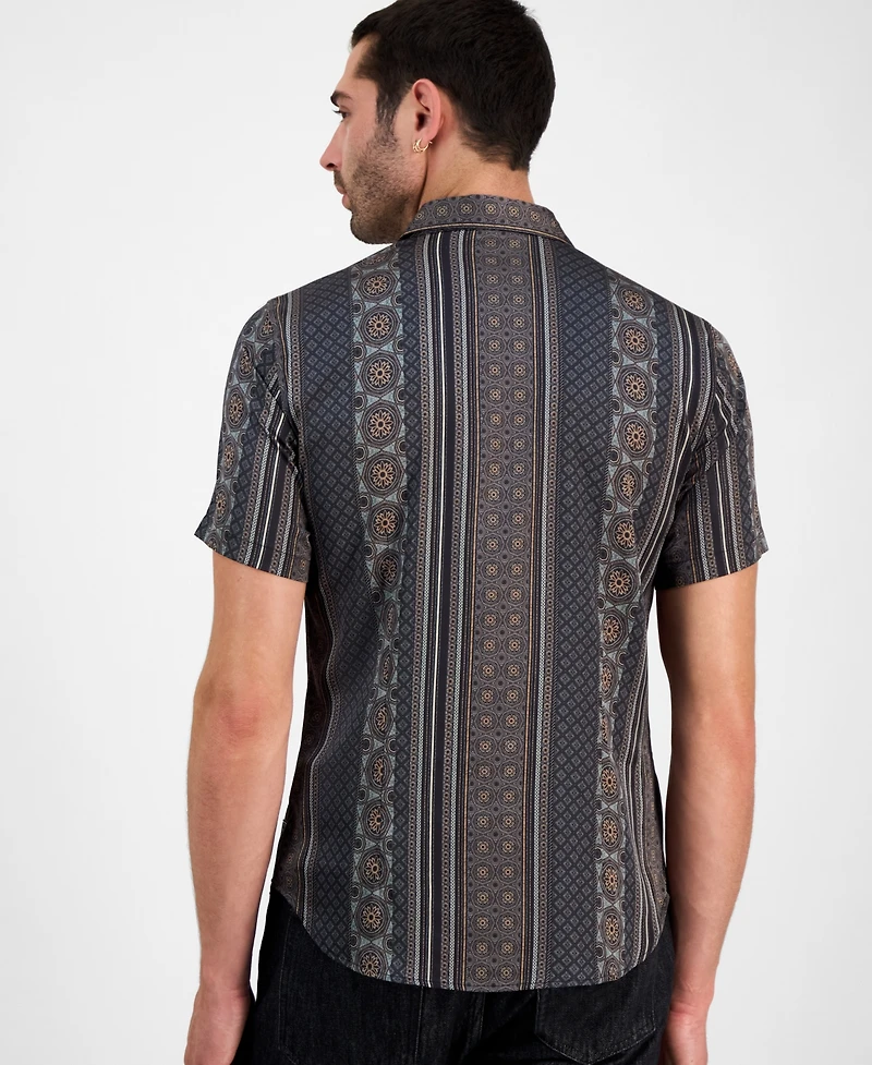 Guess Men's Mosaic Stripe Shirt