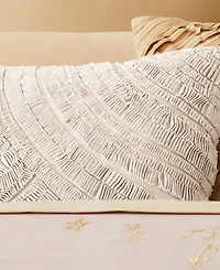 Donna Karan Home Foil Printed and Textured Decorative Pillow, 16" x 20"