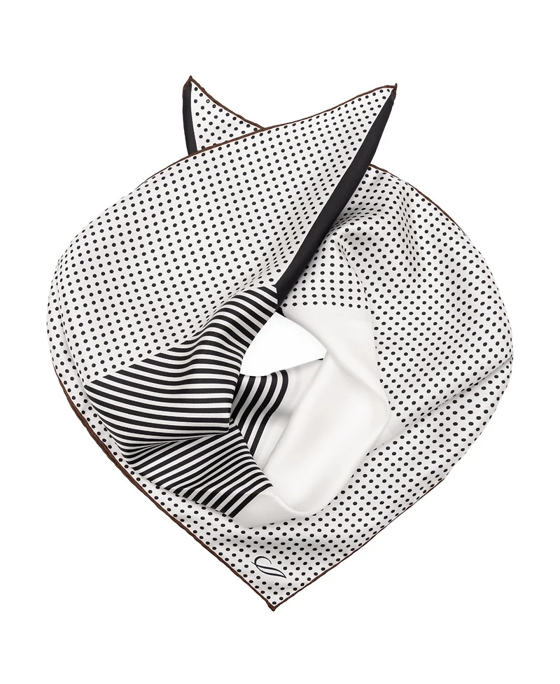Elizabetta Men's Santino - Hand Rolled Silk Neckerchief for Men