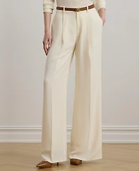 Lauren Ralph Women's Double-Faced Georgette Wide-Leg Pants